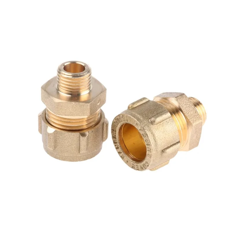 RS PRO Brass Compression Fitting Compression Coupler Male G 1/4 in 203-8653
