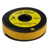 TE Connectivity EC Slide-On Cable Marker Black Pre-printed "7" Yellow, Fits 3-4.2 mm Cable, Polyvinyl Chloride 812-0824