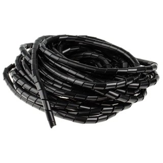 RS PRO Nylon Spiral Cable Wrap Black, 10.6 mm Wall Thickness, 32 mm Maximum Bundle Diameter 811-7705