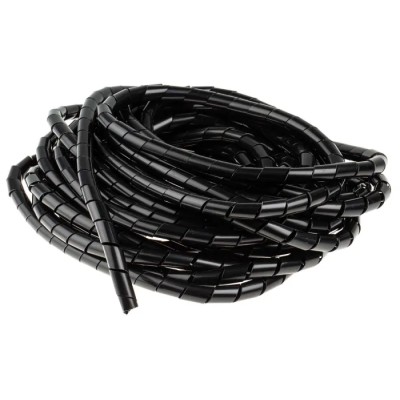 RS PRO Nylon Spiral Cable Wrap Black, 10.6 mm Wall Thickness, 32 mm Maximum Bundle Diameter 811-7705