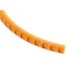 RS PRO Snap-On Cable Marker, Pre-Printed Legend "L", Black Legend Colour, Orange Marker Colour, Polyamide 6, 3-3.4 812-1310