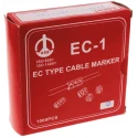 RS PRO EC Slide-On Cable Marker, Black Legend "D", Yellow Polyvinyl Chloride, 4.2 mm Max Cable Diameter, 3 mm Min 812-0846