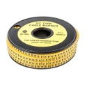 RS PRO EC Slide-On Cable Marker, Black Legend "R", Yellow PVC Material, Fits 3 mm to 4.2 mm Cable Diameter, 4 mm 812-0893