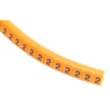 RS PRO MB2 Snap-On Pre-Printed Cable Marker, Black Legend '2', Orange Marker for 4-5mm Cables 812-1398