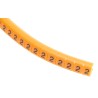 RS PRO MB2 Snap-On Pre-Printed Cable Marker, Black Legend '2', Orange Marker for 4-5mm Cables 812-1398