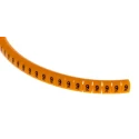 RS PRO MB2 Snap-On Pre-Printed Cable Marker, Black Legend "9", Orange Marker Colour, For 4-5 mm Cable Diameter 812-1420