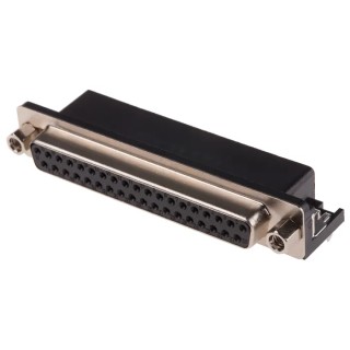 RS PRO 107 37 Way Right Angle 2.77 mm Pitch Through Hole D-Sub Connector with 4 to 40 UNC Screw Lock Female 811-7131