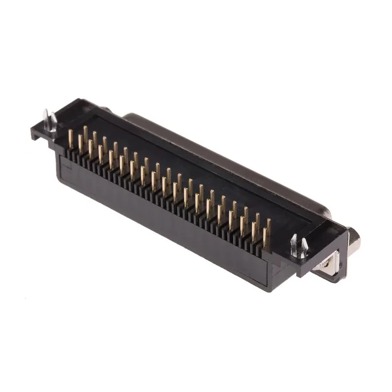 RS PRO 107 37 Way Right Angle 2.77 mm Pitch Through Hole D-Sub Connector with 4 to 40 UNC Screw Lock Female 811-7131