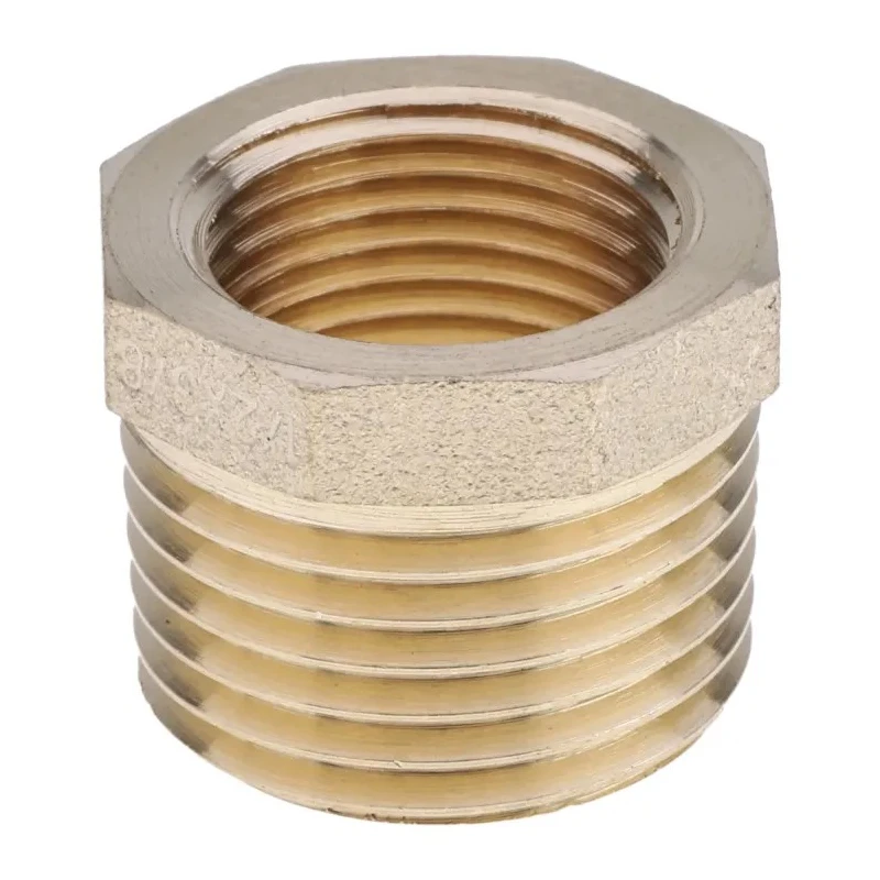 RS PRO Brass Threaded Fitting Straight 1/2In Reducer Bush Male BSP 1/2 in to Female BSP 3/8 in 203-9038