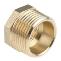 RS PRO Brass Threaded Fitting Straight 1In Male BSP to 1/2 In Female BSP Reducer Bush 203-9044