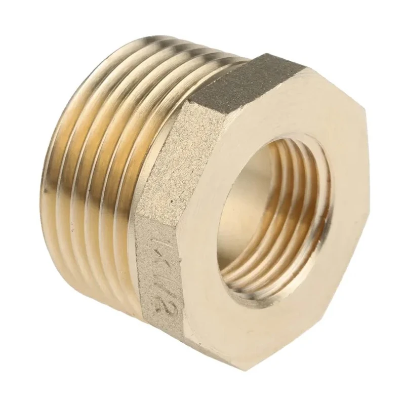 RS PRO Brass Threaded Fitting Straight 1In Male BSP to 1/2 In Female BSP Reducer Bush 203-9044