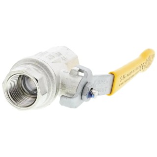 RS PRO Nickel Plated Brass Ball Valve 1/2 in Threaded BSPT Connection 40 Bar Pressure 812-5270
