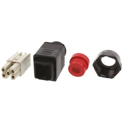 HARTING Heavy Duty Power Connector Bulkhead Mount Screw Termination 5 Way 16A 690V Han Push Pull 09352310423