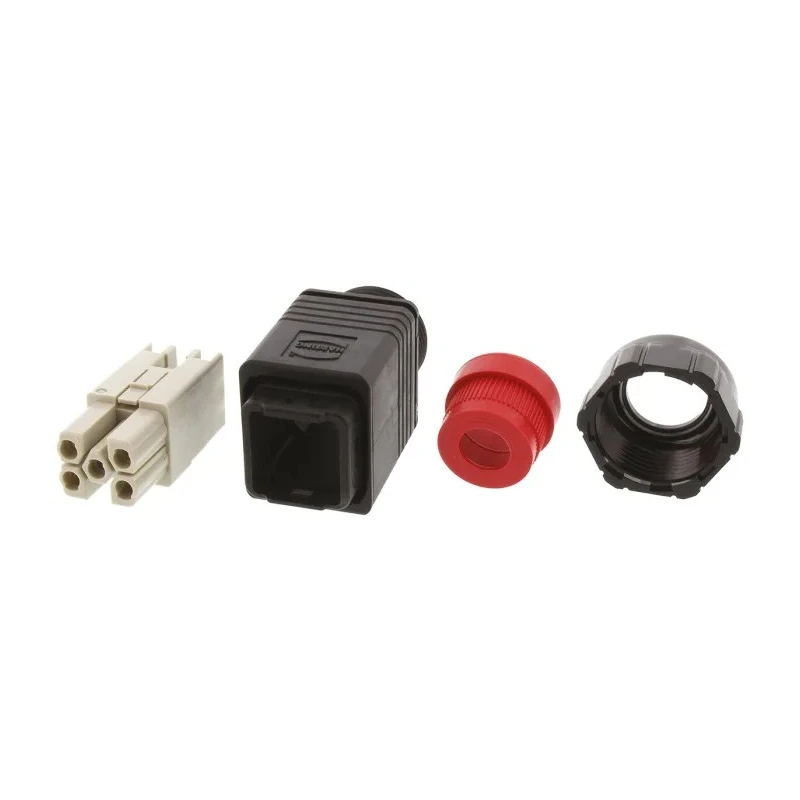 HARTING Heavy Duty Power Connector Bulkhead Mount Screw Termination 5 Way 16A 690V Han Push Pull 09352310423