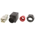 HARTING Heavy Duty Power Connector Bulkhead Mount Screw Termination 5 Way 16A 690V Han Push Pull 09352310423
