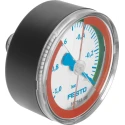 Festo 63 mm Threaded Pressure Gauge, 0 to -1 bar Range, ABS Case, R 1/4 Connection VAM-63-V1/0-R1/4-E-RG