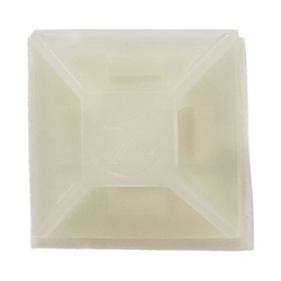 RS PRO Natural Self-Adhesive Cable Tie Mount 3.2 mm Cable Tie Width Acceptance 12.5 mm x 12.5 mm 204-0240
