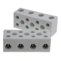 RS PRO CPO Series Non-Fused Terminal Block, 4-Way, 6AWG Wire, 76A Screw, Ceramic, 450V 813-3101