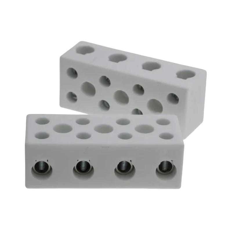 RS PRO CPO Series Non-Fused Terminal Block, 4-Way, 6AWG Wire, 76A Screw, Ceramic, 450V 813-3101