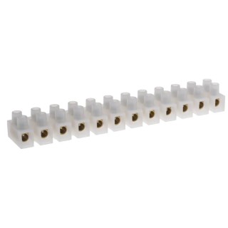 RS PRO Non-Fused Terminal Block, 12-Way, 8AWG Wire Size, 57A Current, 400V Voltage, Polyamide Housing, Screw Mount 813-3127