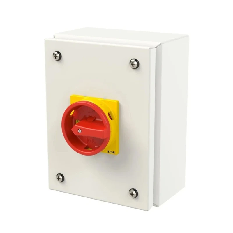 Eaton Enclosed Switch Disconnector 3-Pole 20A Surface Mount IP65 690V ac T0 Series 197377 T0-2-1/SE1/SVB