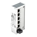 HARTING Unmanaged 5 Port Fast Ethernet Switch for DIN Rail Mounting 9-60 VDC Power 24020050010
