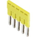 Wieland IVB WKF 4 Series Jumper Bar for Use with DIN Rail Terminal Blocks Type WKF, Yellow, ATEX Certified Z7.261.1927.0