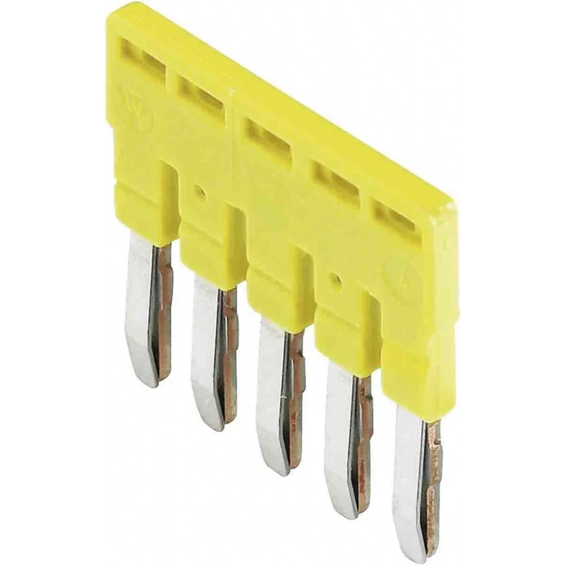 Wieland IVB WKF 4 Series Jumper Bar for Use with DIN Rail Terminal Blocks Type WKF, Yellow, ATEX Certified Z7.261.1927.0