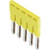 Wieland IVB WKF 4 Series Jumper Bar for Use with DIN Rail Terminal Blocks Type WKF, Yellow, ATEX Certified Z7.261.1927.0