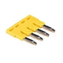 Wieland IVB WKF 4 Series Insulated Yellow Jumper Bar for DIN Rail Terminal Block Type WKF, ATEX Z7.261.1427.0