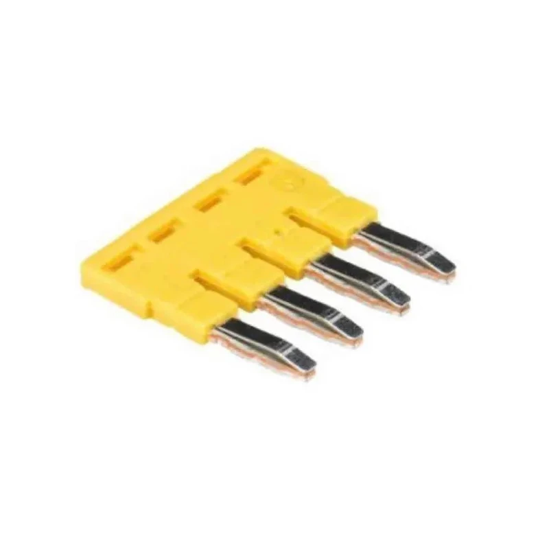 Wieland IVB WKF 4 Series Insulated Yellow Jumper Bar for DIN Rail Terminal Block Type WKF, ATEX Z7.261.1427.0