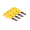 Wieland IVB WKF 4 Series Insulated Yellow Jumper Bar for DIN Rail Terminal Block Type WKF, ATEX Z7.261.1427.0