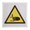 RS PRO Black, Yellow, White Vinyl Safety Label Symbol Crushing of Hands 100 mm x 100 mm 813-4454