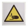 RS PRO Black, Yellow, White Vinyl Safety Label Symbol Crushing of Hands 100 mm x 100 mm 813-4454