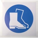 RS PRO Vinyl Mandatory Safety Sign Safety Footwear 100mm x 100mm Self-Adhesive ISO 7010 Compliant 813-4485