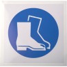 RS PRO Vinyl Mandatory Safety Sign Safety Footwear 100mm x 100mm Self-Adhesive ISO 7010 Compliant 813-4485