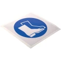 RS PRO Vinyl Mandatory Safety Sign Safety Footwear 100mm x 100mm Self-Adhesive ISO 7010 Compliant 813-4485