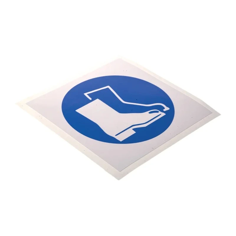 RS PRO Vinyl Mandatory Safety Sign Safety Footwear 100mm x 100mm Self-Adhesive ISO 7010 Compliant 813-4485