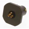 Amphenol Limited Brass Straight 3 Way Panel Mount MIL Spec Circular Connector Female, Male Contacts, Shell 62GB-57A08-33PN
