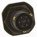 Amphenol Limited MIL Spec Circular Connector Brass Straight 6 Way Panel Mount Female Contacts Shell Size 10 62GB-57A10-06SN