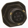 Amphenol Limited MIL Spec Circular Connector Brass Straight 6 Way Panel Mount Female Contacts Shell Size 10 62GB-57A10-06SN