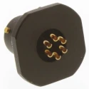 Amphenol Limited MIL Spec Circular Connector Brass Straight 6 Way Panel Mount Female Contacts Shell Size 10 62GB-57A10-06SN