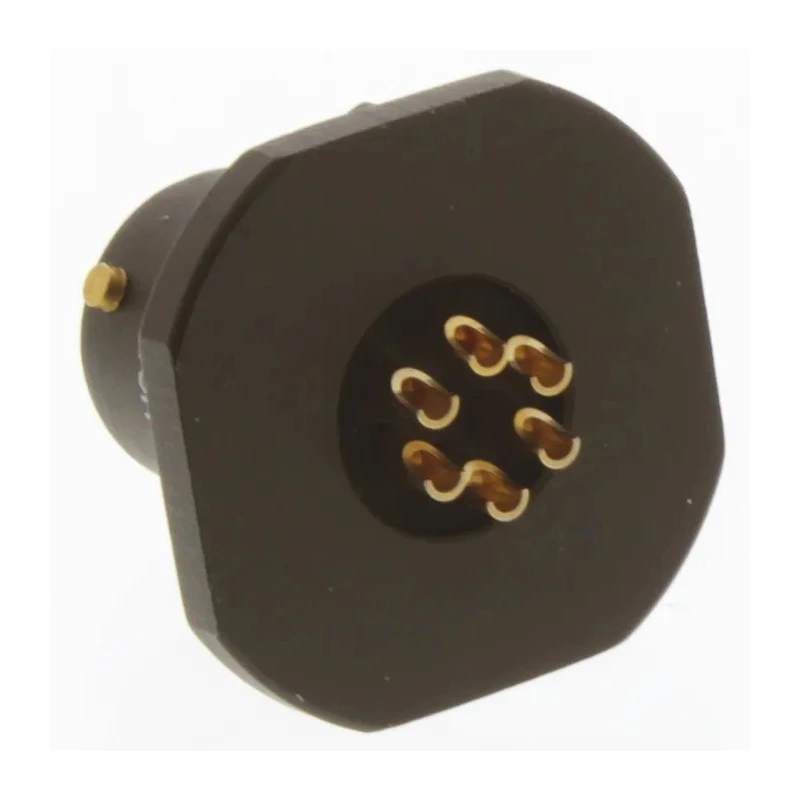 Amphenol Limited MIL Spec Circular Connector Brass Straight 6 Way Panel Mount Female Contacts Shell Size 10 62GB-57A10-06SN