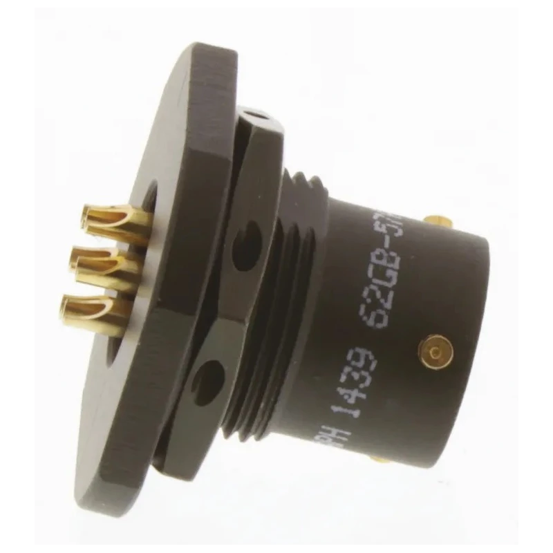 Amphenol Limited MIL Spec Circular Connector Brass Straight 6 Way Panel Mount Female Contacts Shell Size 10 62GB-57A10-06SN