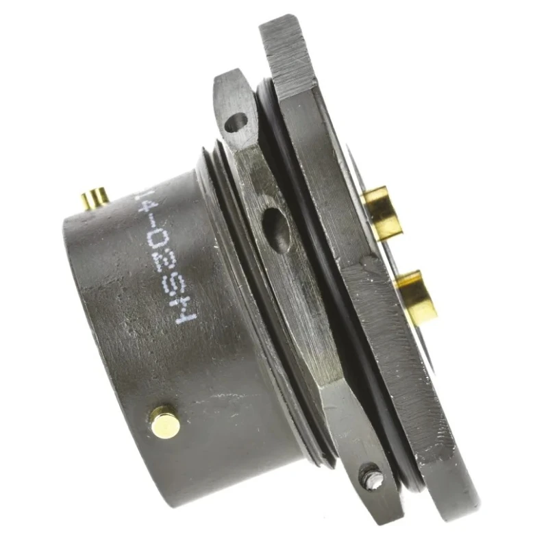 Amphenol Limited MIL Spec Circular Connector Brass Straight 2 Way Panel Mount Female Contacts Shell Size 14 62GB-57A14-02SN