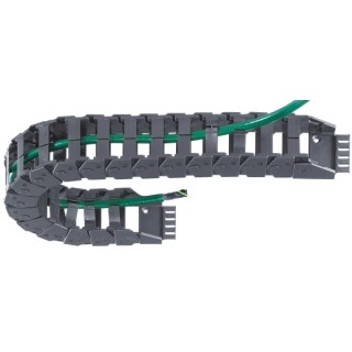 Igus Black Cable Trunking e-chain Z16 62.5mm Width x 39mm Depth x 1m Length, 60mm Minimum Bend Radius, Igumid NB Z16.4.060.0