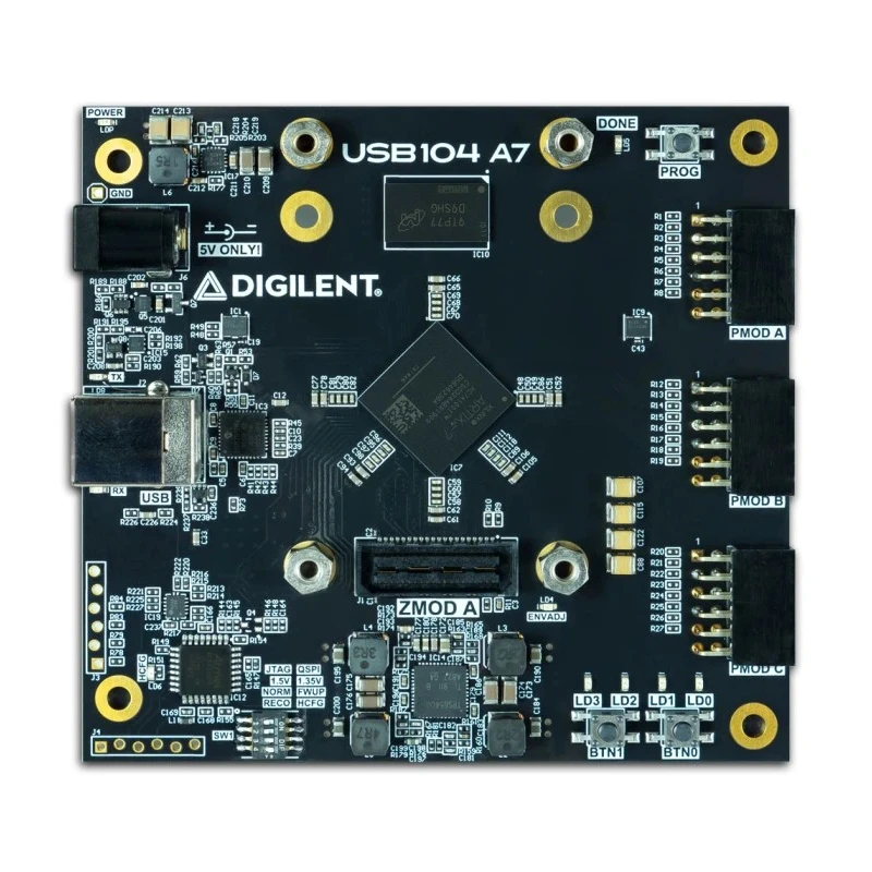 Digilent Artix-7 FPGA Development Board PC/104 Form Factor with Xilinx Artix-7 XC7A100T 16 MB Quad-SPI Flash USB104 410-398