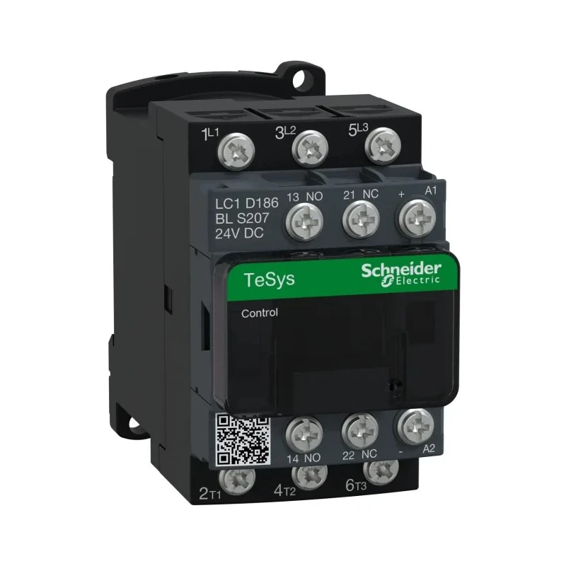 Schneider Electric TeSys D Contactor, 24V DC Coil, 3-Pole, 18A, 10kW, 3 NO, 690V LC1D186BLS207