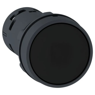 Schneider Electric Harmony Series Push Button Switch Silicone Polymer Screw Mount 22 mm Cutout SPDT Black LED IP65 XB7NH21