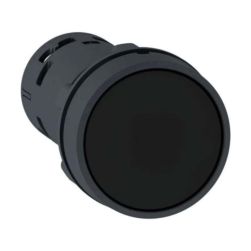 Schneider Electric Harmony Series Push Button Switch Silicone Polymer Screw Mount 22 mm Cutout SPDT Black LED IP65 XB7NH21